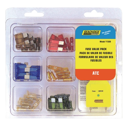Seachoice Automotive Fuse Kits, ATC Series, 5A to 30A, Not Rated 11389